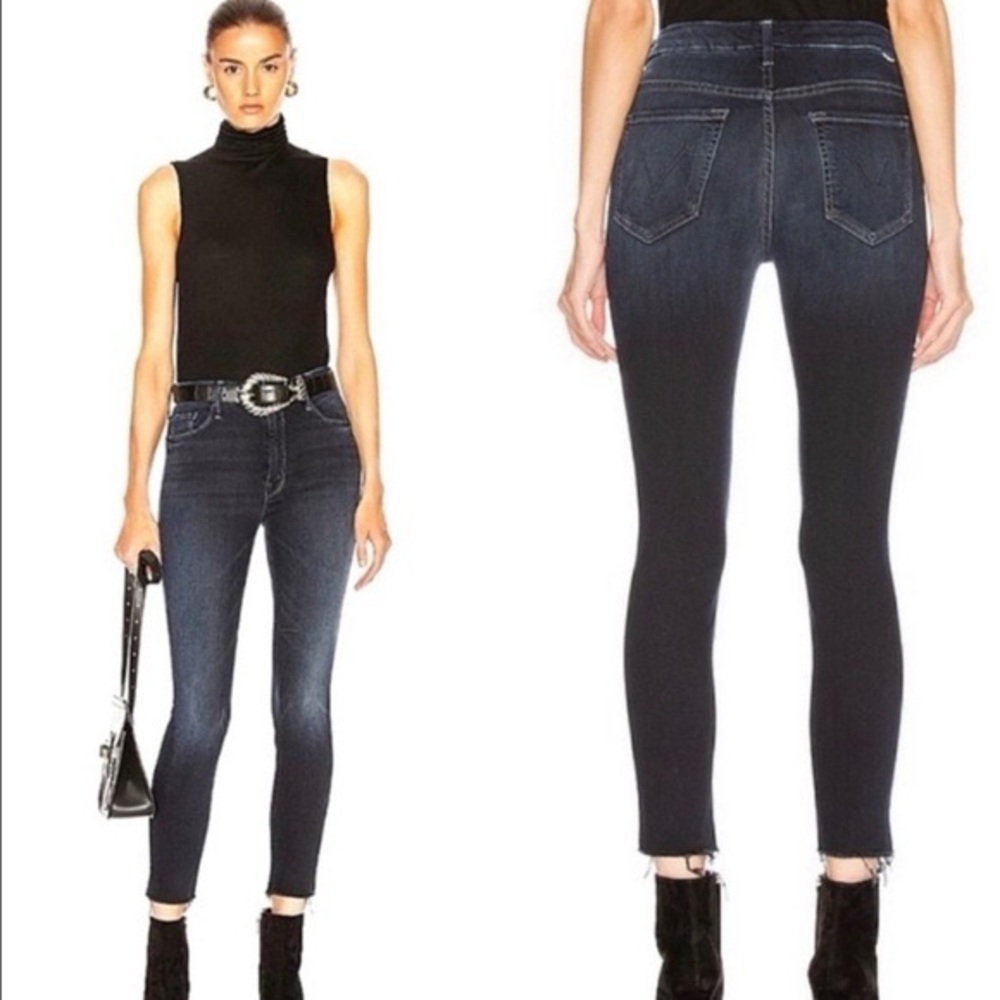 MOTHER High Waisted Ankle Fray in Last‎ Call.